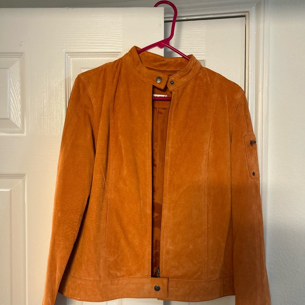 Orange Suede Women's Jacket